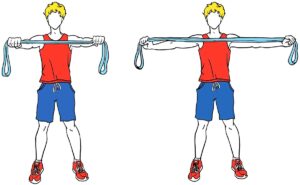 Extension horizontale des épaules